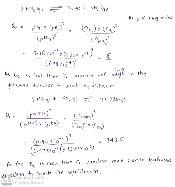 run 2NH3 19, Z Nzigo + 3H₂ (9) As pa na of moles Qe = PMR X (pH) (TN) x (,)} B (p NH3)² (MHz)? = 2.78 410-?x (4.23X102 5 (6.
