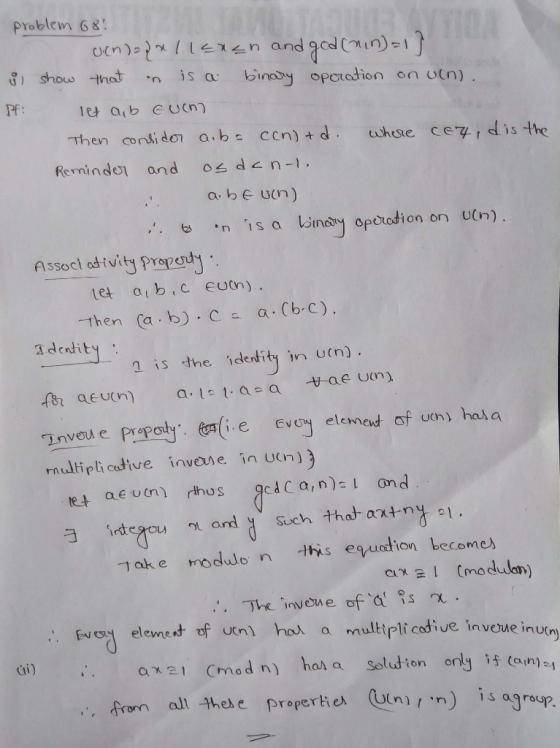 Problem 6& 3 show thatis indy opoucdion on utn) Pf l arb eucn) Then corsido a.b con)+d u uhese cevdis the Reminde and s d c n