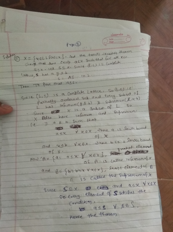 cJaSSMate Date Pge A Page Solution ELi f 3And the tanskiKastes theorem Shoug thad thne cuistsacx Suchhat for ate XEX SSx SIni