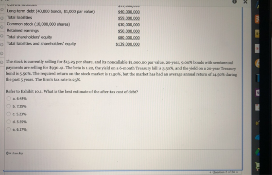LUTUS Long-term debt (40,000 bonds, $1,000 par value) Total liabilities Common stock (10,000,000 shares) Retained earnings To