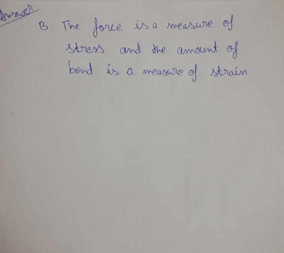 farce strers and dhe ameunt e bend s amease is B. The a measure rain