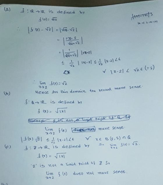 (a) नपाठ I : 1RIR is defined by f (x) = Vizi Is (2) - 521 = 1m-ral 12.11 7 121-111 s o I 191-215 12-2146 & 1x-21 L VzE (=6) l