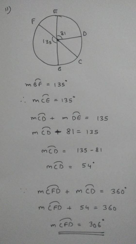 81 13s hn BF = 135 mcEニ135 m CD 81-135 mCD 54 m EFD+ m CD360 m CFD 54360