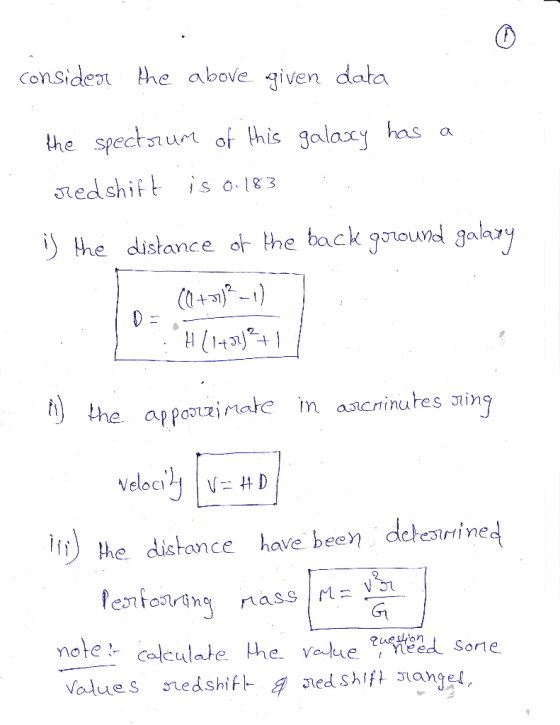Coside the above given dato the spechut of this 3alacy hasa edshts o3 リhe distance or Hebackground gala theapposzirate m aacr