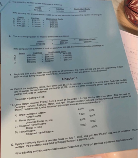 The conting equation for Bear En s o If the company nos prepa e Bi $278.000 C) $240.000 D) $258.000 = - 5138 000 $120.000- $1