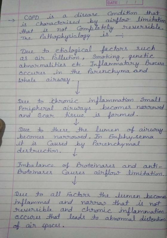 DATE: hat is a disease is chariacternised that is not D t etia logical factars such as ais on mat |cccu,t p 츠 .in the一ㄧ Dwe to chromic and Scarr tissue is arowed itis Caused by comne 나 nal ay Broteinases Cauuses aisllons limitation 2. la aceures that leads to abnormal distenhan