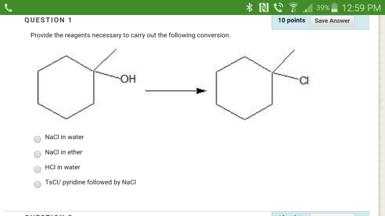Provide the reagents necessary to carry out the fo