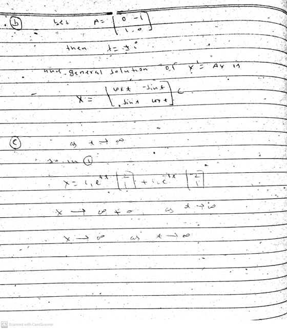५ then +-+ AY पन of solutan general PE+ -sint ए Jina LY + २ ० मात्र सो x = lie ص .. * نها X CS Scanned with CamScanner
