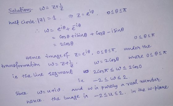 half circle: /Z1 =1. solution: W= Z1 / 2 > z=eie OLOST Waeieteit Coso tisino tloso - isino = 2.03 e oLock. under the Hence im