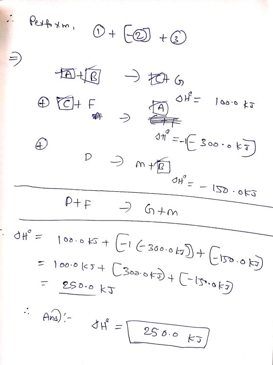 - Pest xmi 0+ (0 + ® . TA + B FAT CHF EEA G moke 100.0 ko o st =-E 300.0 KJ) e om te on OH = - 1500kg - PTF Gtm : OH = 100.0