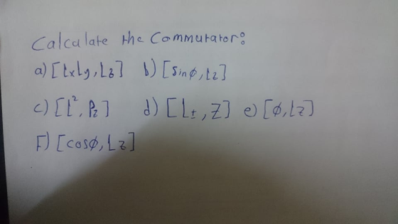 Calculate トheCommura torg F coso,Lel
