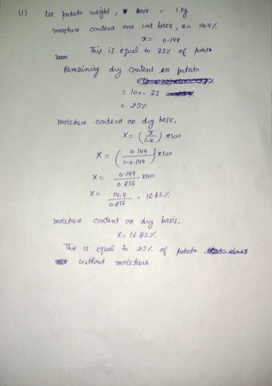 () tat ootato weight, Basis moartura content ons wet bass, x ux Ramainus moissturs Cantet on dep basi -Moo maistus content on dos basis