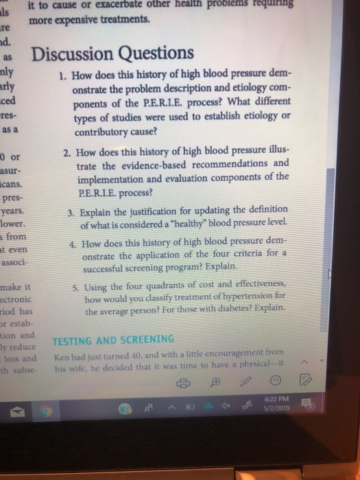 it to cause or exacerbate other health pröblems requiring more expensive treatments. ls re d. as Discussion Questions nly rly