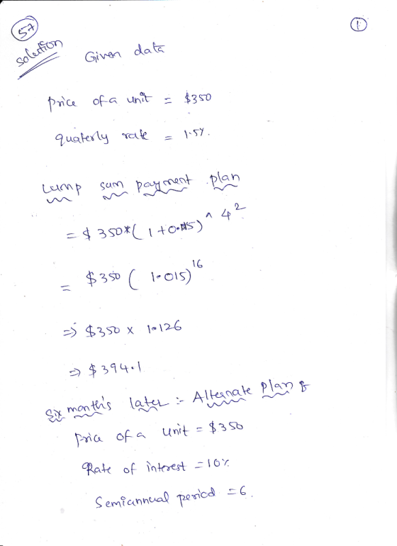 6 Given dat Lump Sam pan 16 35b x 126 コ字394.1 ia ofa unit - $3s Rate of inloert- oz