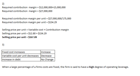 Required contribution margin = $12,000,000+15,000,000 Required contribution margin = $27,000,000 Required contribution margin