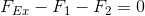 Fer - F1 - F2 = 0