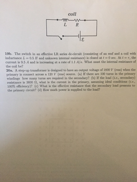 The switch in an effective LR series dc-circuit