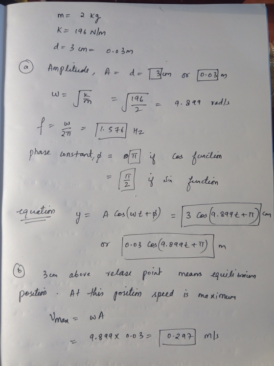 K= 196 Nm 2. 27) Cos uncle chim Lin c or 10.03 Ces@89qtt﹁m above elan point means equili toium Destir s ma ximur