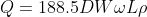 Q=188.5DW\omega L\rho
