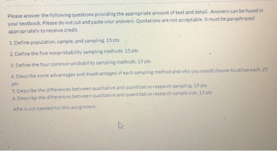 Please answer the following questions providing the appropriate amount of text and detail. Answers can be found in your textb