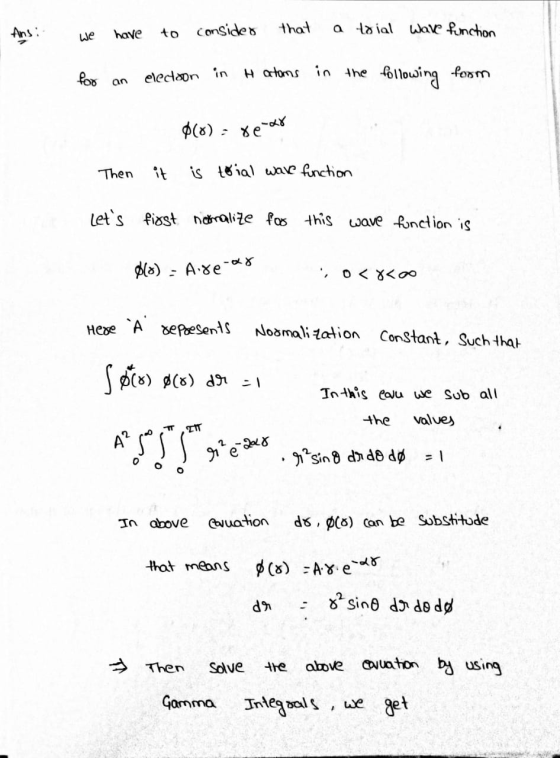 And we have to consider that a toial wave function for an election in the atoms in the following form $(8), seº1 Then it is t
