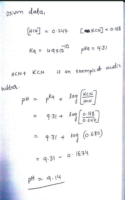 nvm data, R KCN o 168 -10 HCNt KCN iS an Examplc d 9.3Loq 0-168 931loq o-68