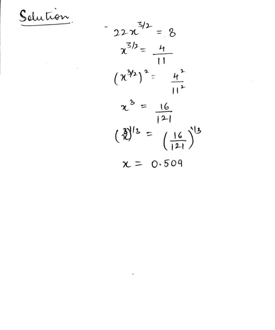 Solution 22 : 8 (x) = t | x; Pc1b | i- ( = (是) (14) L = 0.509