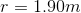 T= 1.90m