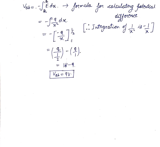 Vaba. Së dre. → formula for calculating festential =-Sadre difference. .7k [u: Integration of dist] *(*)-(4). Vad = 9V] = 18-