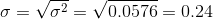 0 = VOP= V0.0576 = 0.24