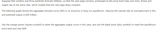 Suppose that workers and firms perfectly forecast inflation, so that the real wage remains unchanged as the price level rises