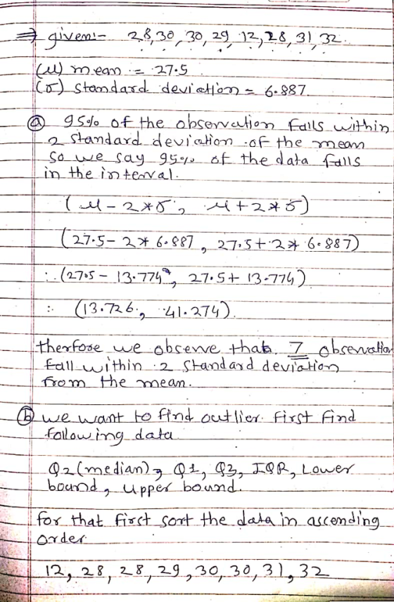 standad deviaom the meoa So ve say 9ot the data als 27.5-2 67 275 6.987 13.726 41-27 L fall-within-2.Shandand deviating uppes boun 2, 3L, 2-87-23,39,30, 31, 32,