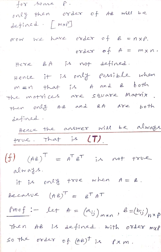 order of will for some p. only then defined [ mxp] be row have order of B B = nxp. order of т хи. Here ДА is not defined. Hen