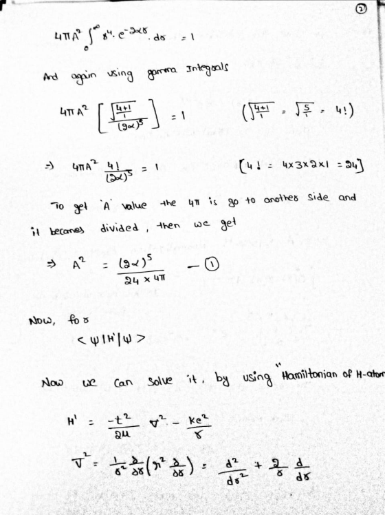 2 UTA JW84.23.20do si And again using gomma Integrals LT A ] - (1 - JF, :) 3) GTA 5 = 1 (41 = 4*3*2x1 = 34] To get it become