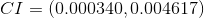 CI = (0.000340,0.004617)