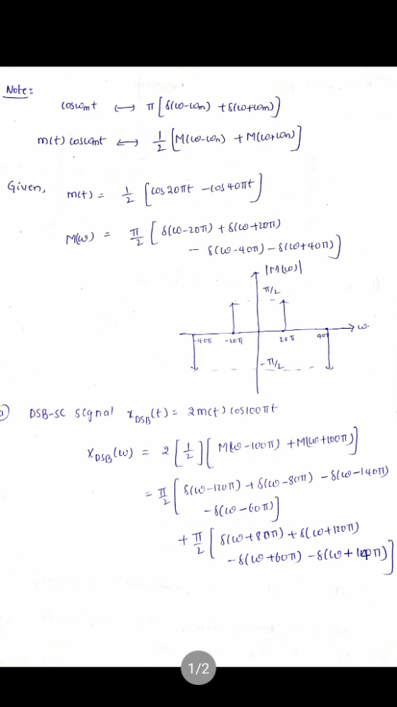 Note: coswat o mit) costante os [-ccm) +stwortom) į (M6w-60) + Mcworlon] Given, metsa ſcos potit -cos torit) MW) = ( (60-201)