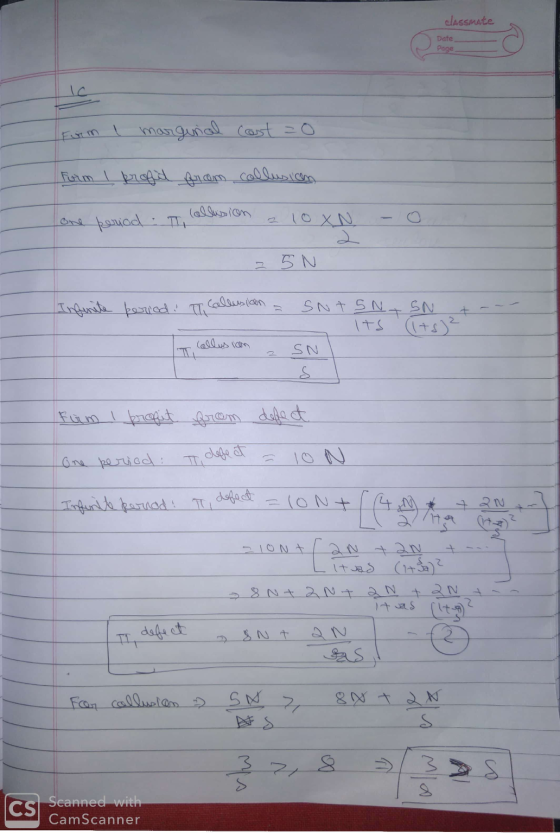 classmate Date Page Form I marginal cast zo Form I profil from collusion one boriod. I Callusion a 10XN -o Ingenite period. I