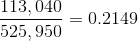 113,040 02149 525, 950