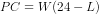 PC = W(24 - L)