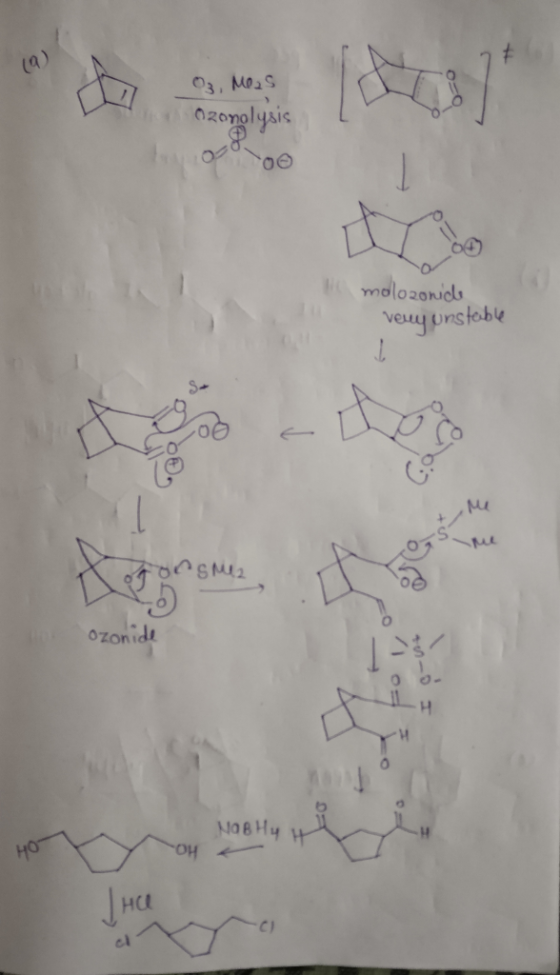 (9) I 3, Meas Ozonolysis bostovo molozonide vely unstable ons Me ozonide NOB Hy HO -OH HO