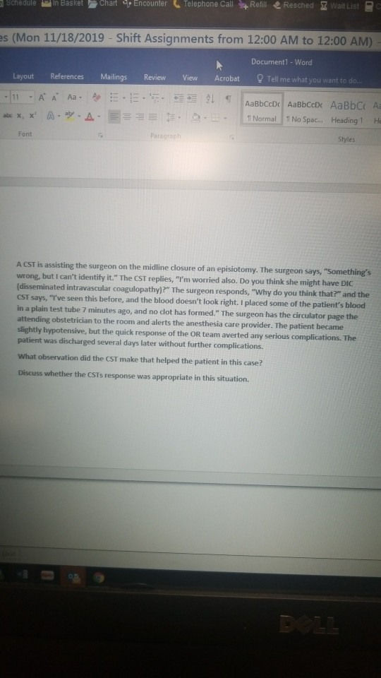 chat Encounter telephone call Roll Resched y Wars (Mon 11/18/2019 - Shift Assignments from 12:00 AM to 12:00 AM) Document1 -