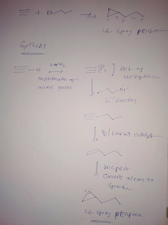+ B & Br 1 2 3 4 l.2 - Epray prenfone Synthess NONH2 - let - = ] Act as Necleophila Repodanaton of aude proton Bri Son Reacta