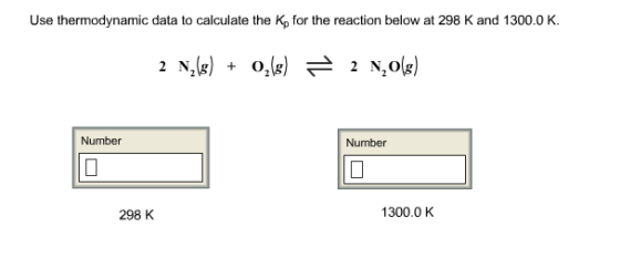 Use thermodynamic data to calculate the K_p for th