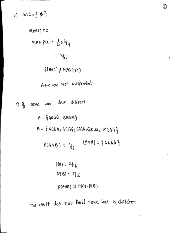 ko 6 Jane has four duren PA)- Tvs ruuit dou not hold Tane ha h clildren