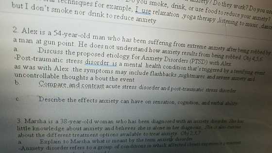 ety Do they work? Doyou use bu smoke, drink, or use food to reduce your anxiety? rll T hniques for example. L use relaxation