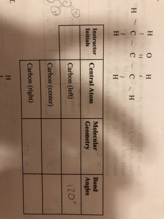 H 1 но od 12V HC - CC - Home ficos solid HO 02 se barod bio oslom Instructor Molecular Bond Central Atom Initials Geometry An
