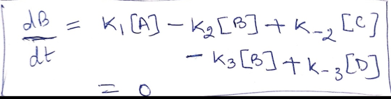 dB = K, [A] - Kq [B]+ k., [e] - k3 [B] tk-3[D] zo