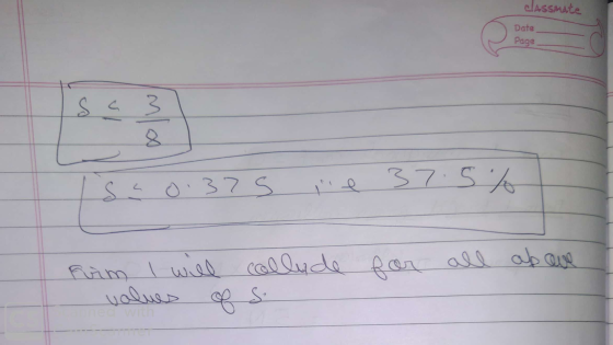 classmate Date Page Isco.375 ie 37.5% for all above Fim I will collyde values of S.