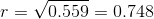 r = V0.559 0.748