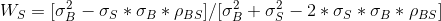 Ws = [06-09 *OB* PBS]/[0+os – 2* 09*0B * PBS